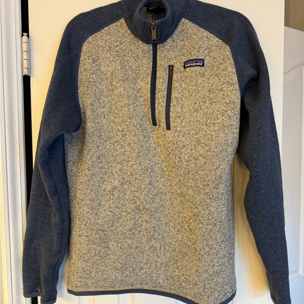 Patagonia Men's Zip-Up Sweater in Gray and Navy